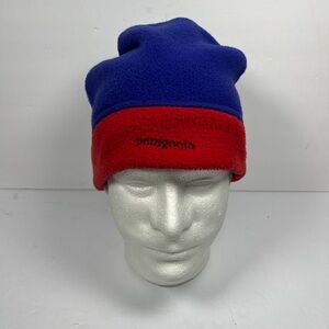 Vintage Patagonia Beanie Hat Blue - Red 28937 Medium - Made in USA